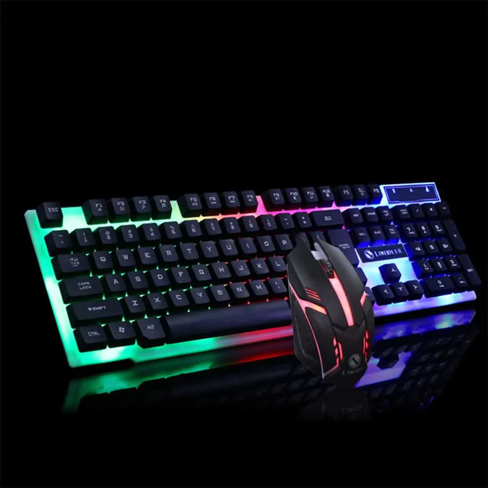 Gaming Wired Keyboard and Mouse Set with LED Lights
