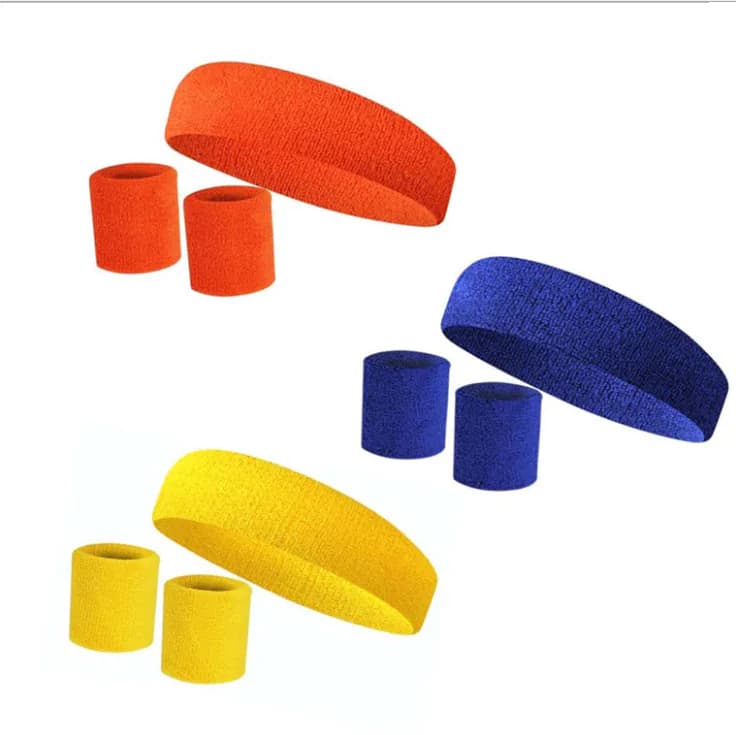 Headband and Wristband Set - 3 Pieces Sports Gear
