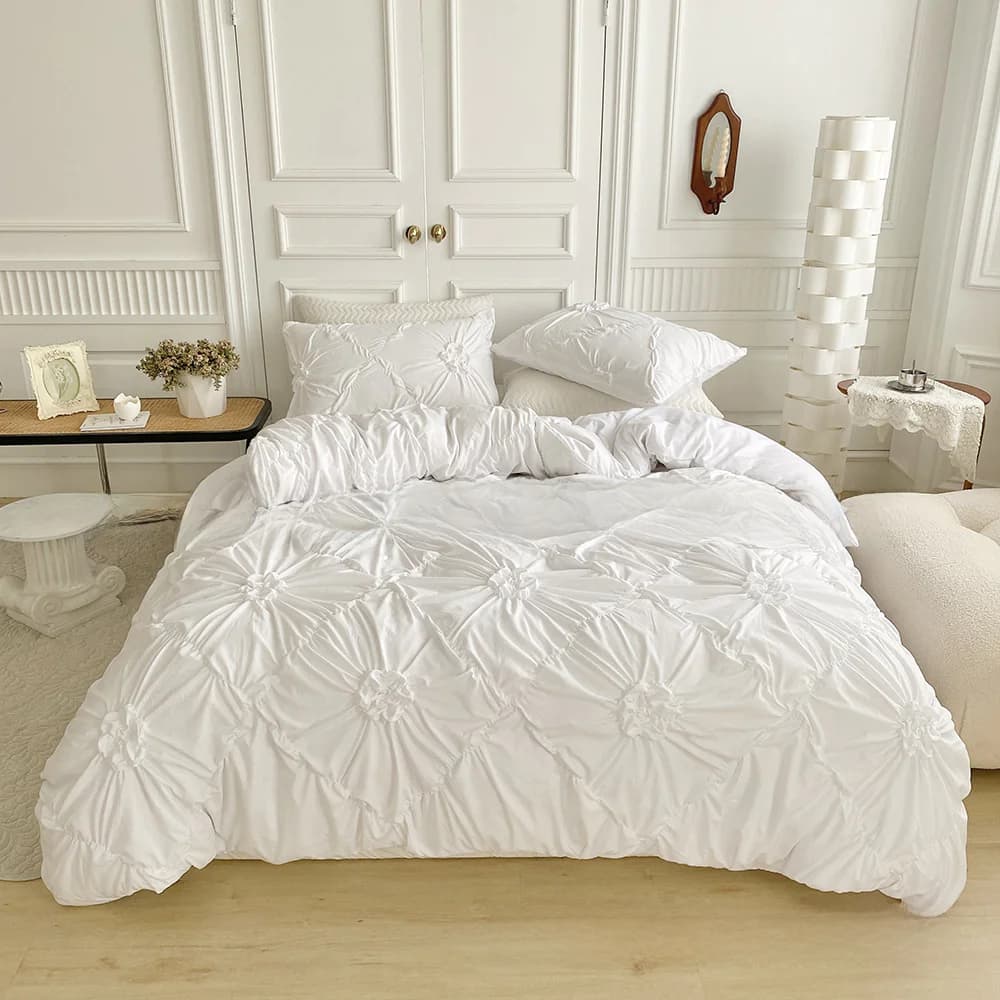 Amazon Bedding Set with Solid Color 3D Design