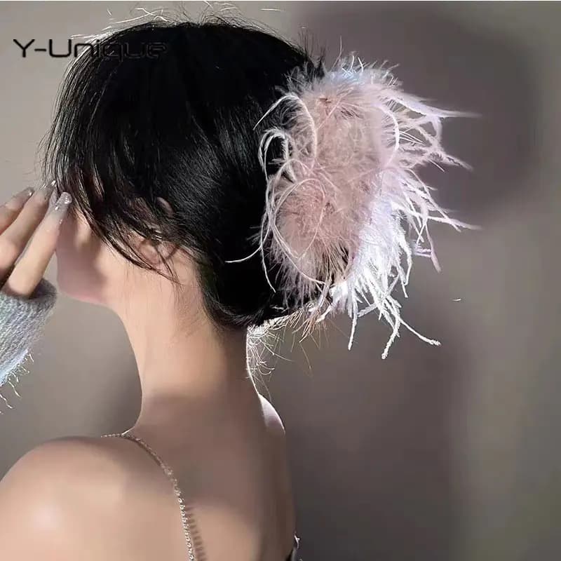 Elegant Fluffy Shark Hairpin Hair Accessories
