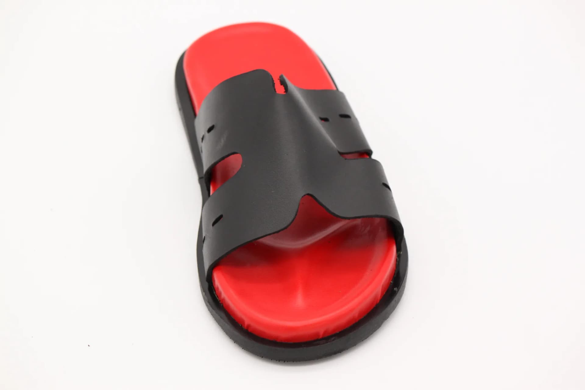 Black and Red Slide Sandals photo 6
