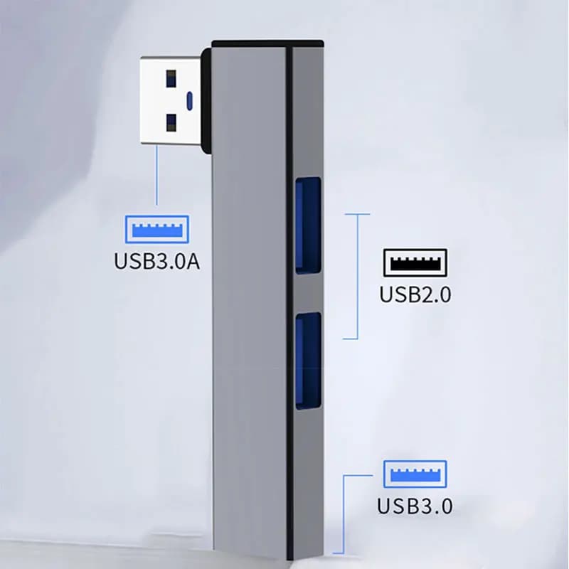 USB 3.0 Aluminum Hub, 3-Port