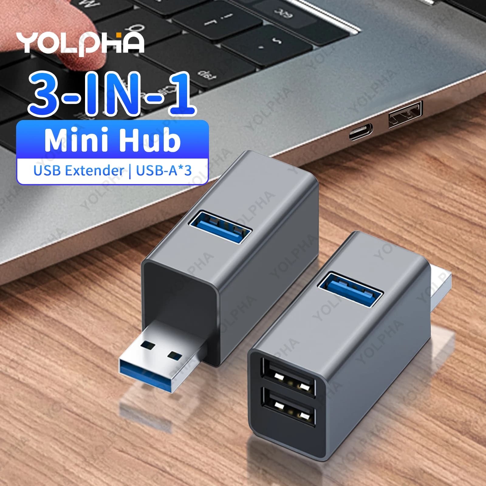 USB 3.0 Hub With Three High Speed Ports