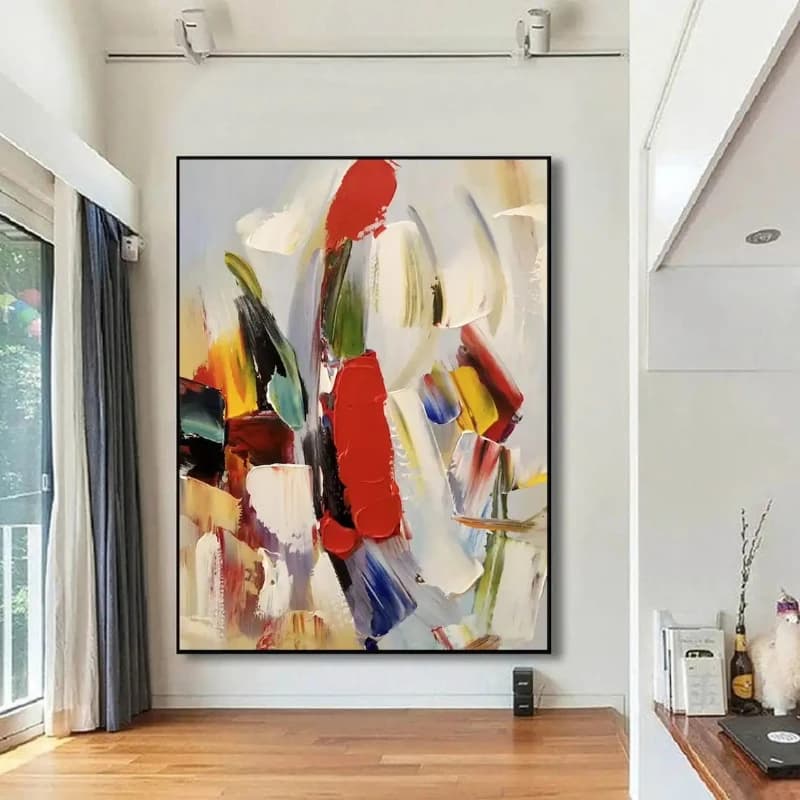Colorful Textured Abstract Canvas Wall Art