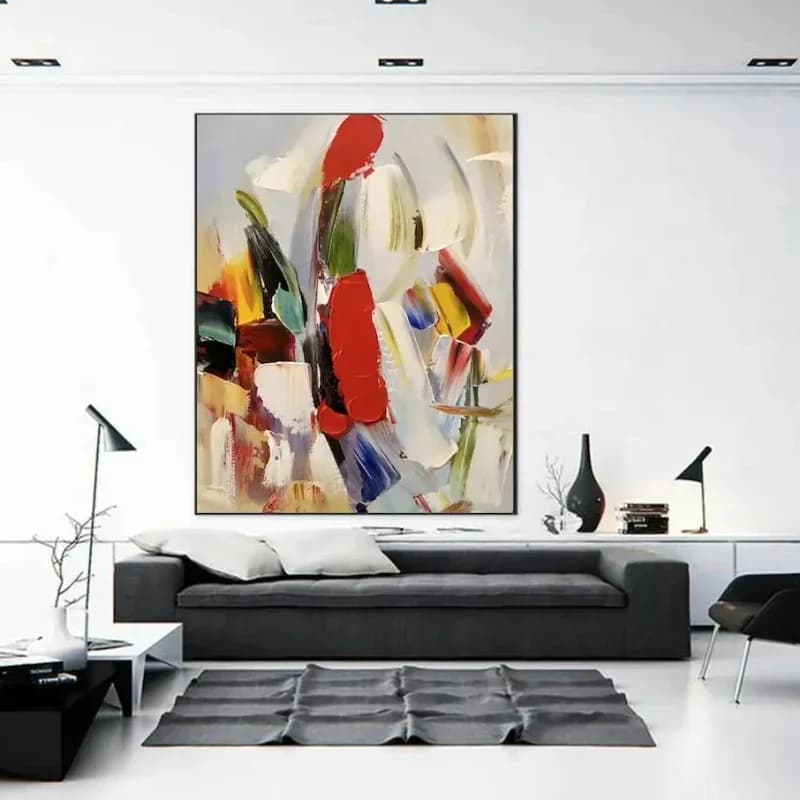 Colorful Textured Abstract Canvas Wall Art