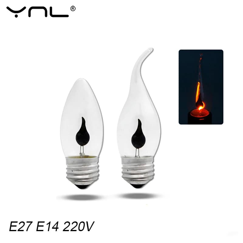 LED Flame Effect Bulb E14 E27 Vintage