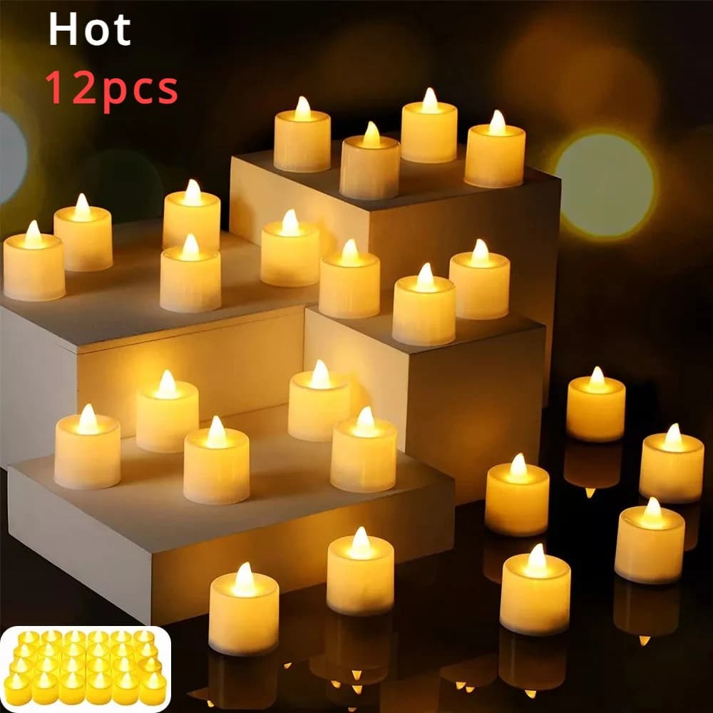 LED Flameless Tea Candles Battery Powered Warm White
