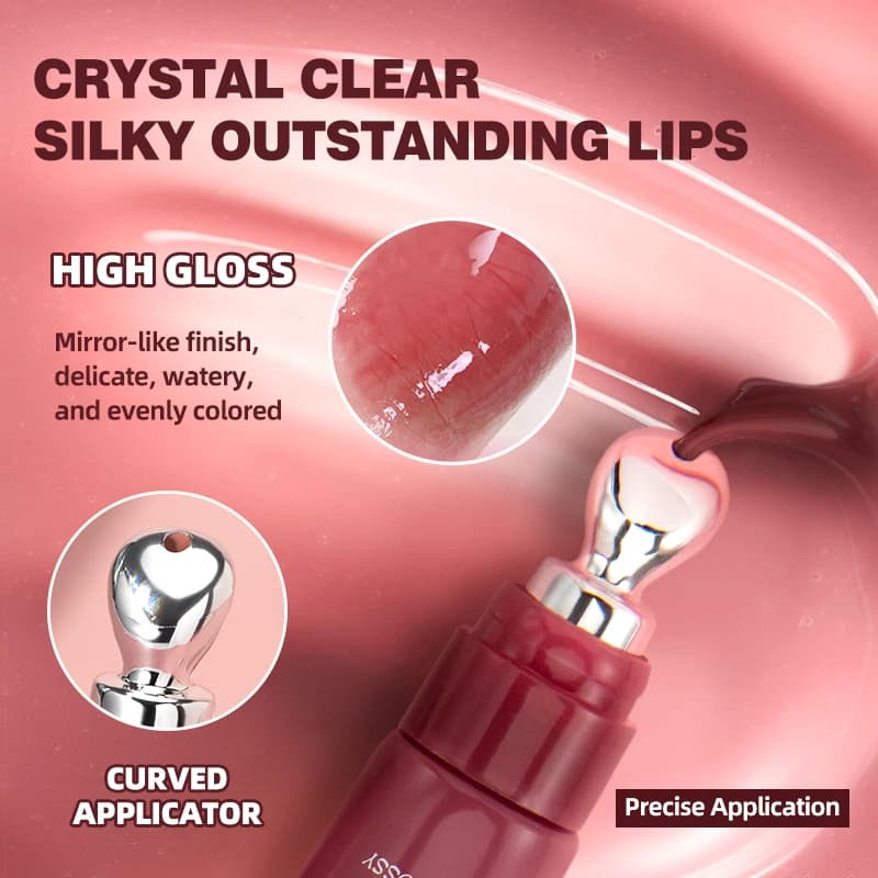Mirror Lip Gloss, Lightweight Texture, Waterproof and Moisturizing, Long-Lasting Luster, Natural Makeup Effect
