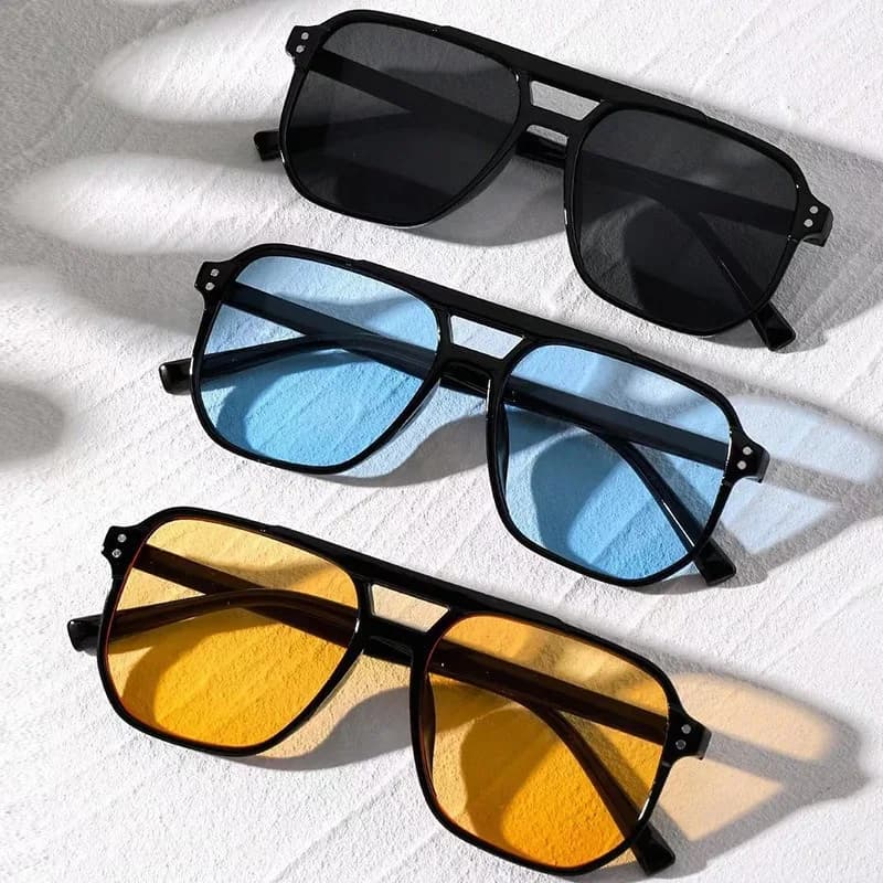 Vintage Square Sunglasses UV400 Protection