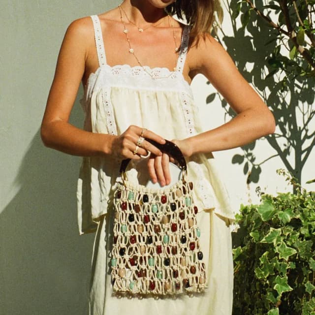 Retro Hand-Woven Beaded Handbag For Women
