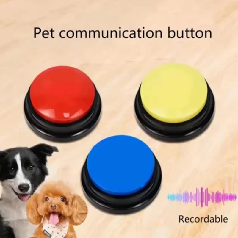 Dog Toys Funny Dog Recordable Pet Toys Talking Pet Starters Pet Speaking Buttons Portable Cute Pet Supplies