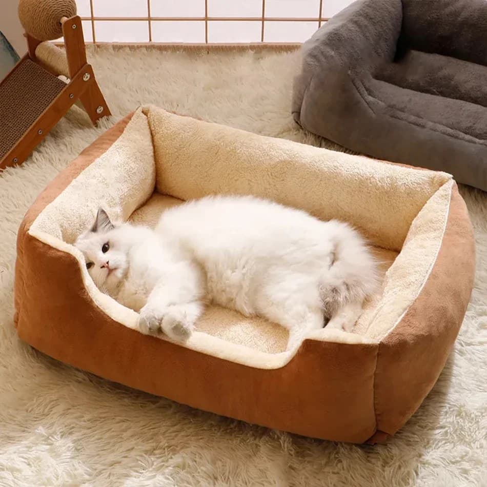 Cat and Dog Bed Cushion Basket