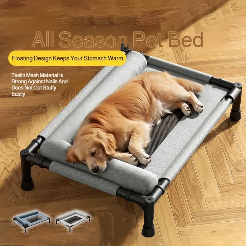 Elevated Pet Bed with Slope Headrest