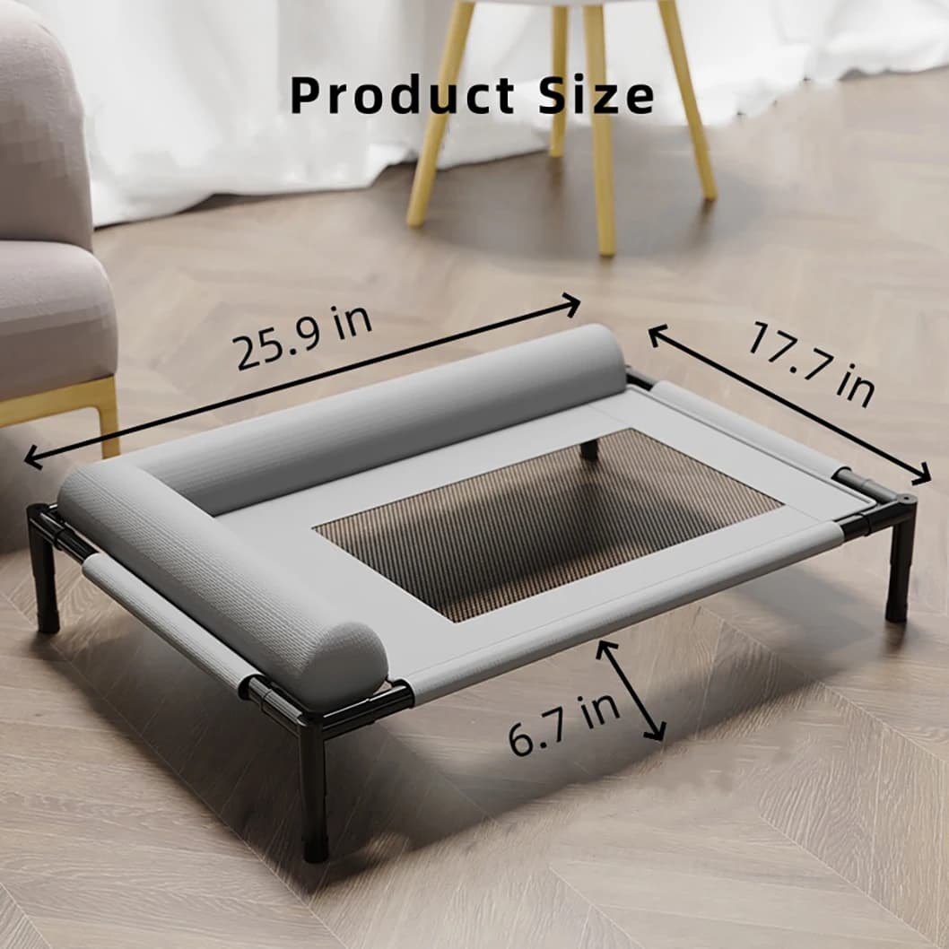 Elevated Pet Bed with Slope Headrest