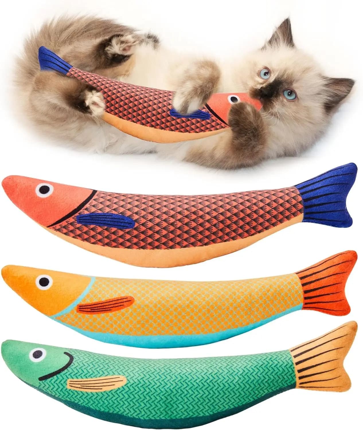 Cat Fish Catnip Toys With Sound
