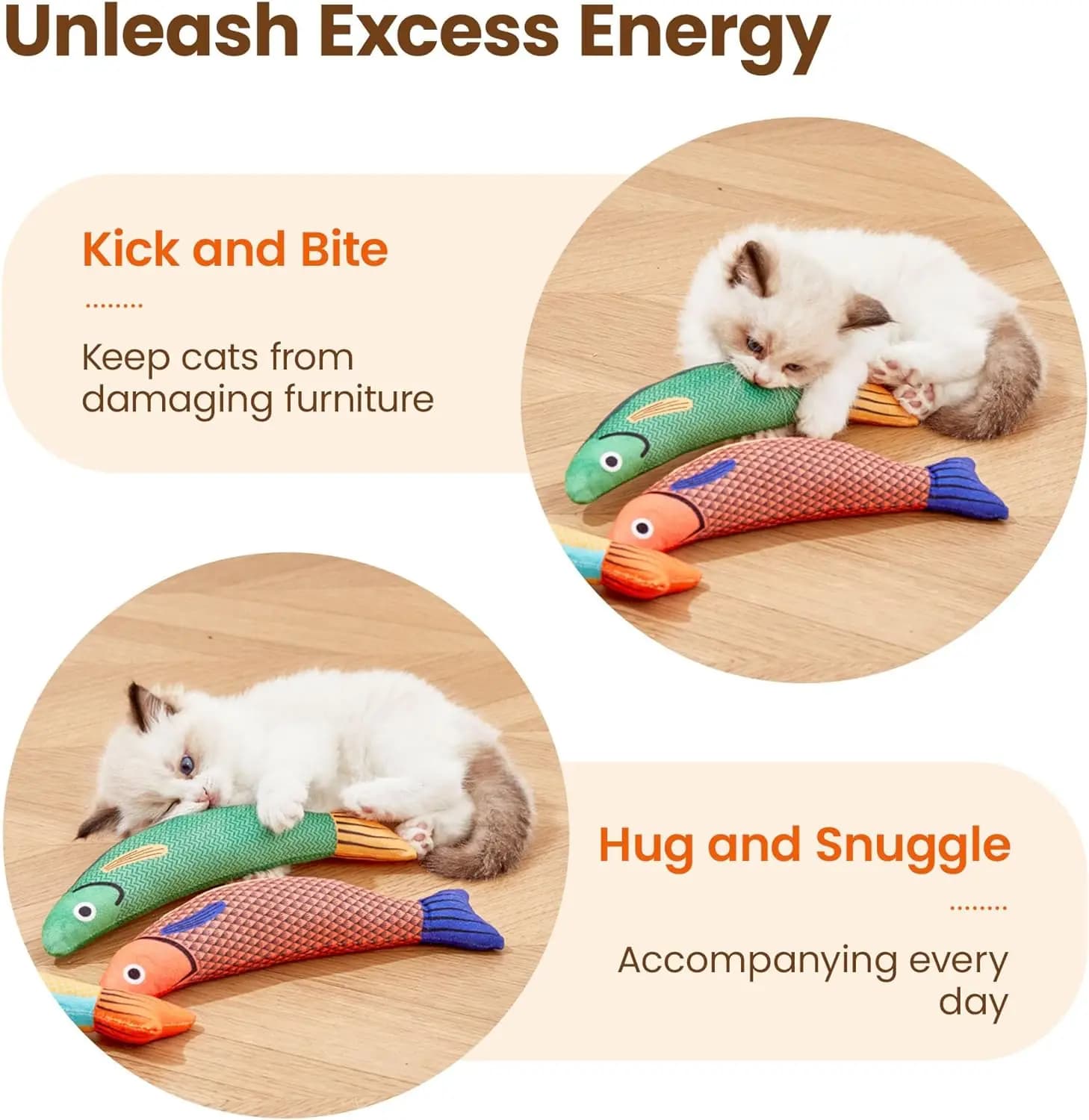 Cat Fish Catnip Toys With Sound