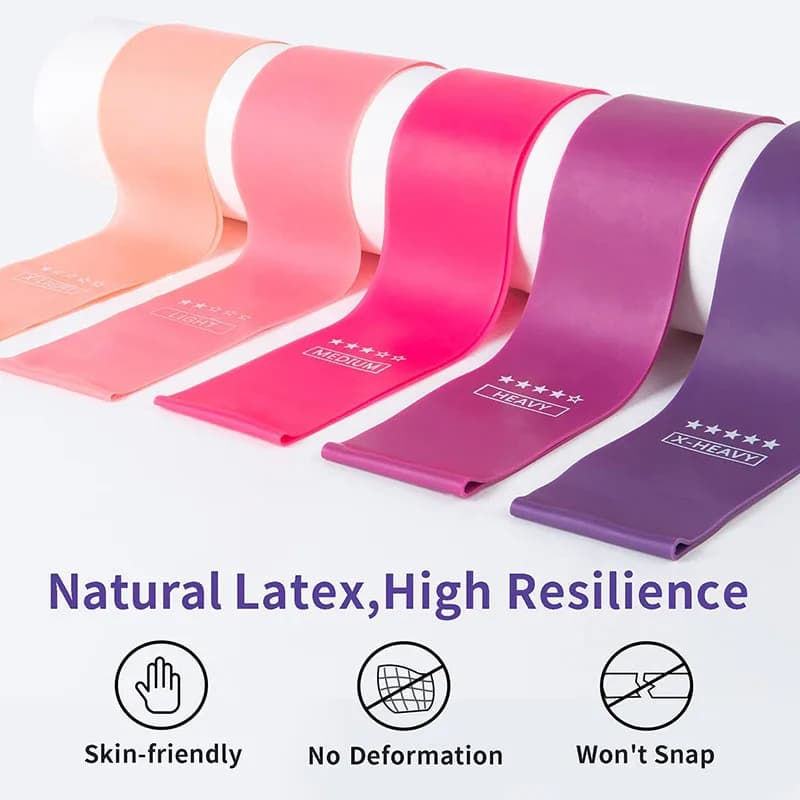 Resistance Loop Exercise Bands Set Five Levels