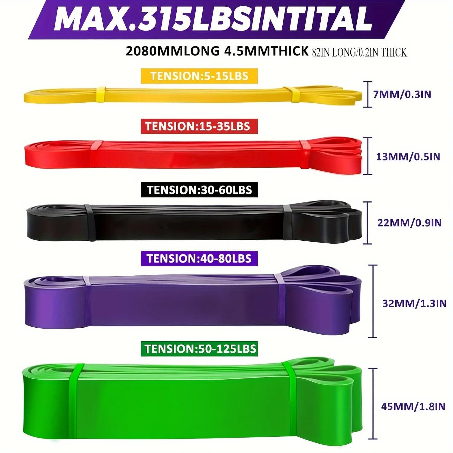 Stackable TPE Resistance Bands for Strength Training