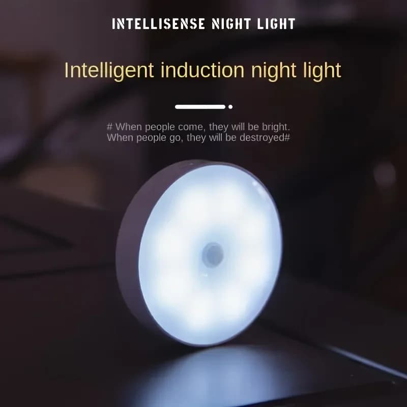Motion Sensor LED Night Light USB Rechargeable