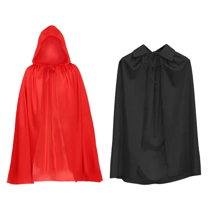 Halloween Costume Cape Cloak Hooded Scary Witch