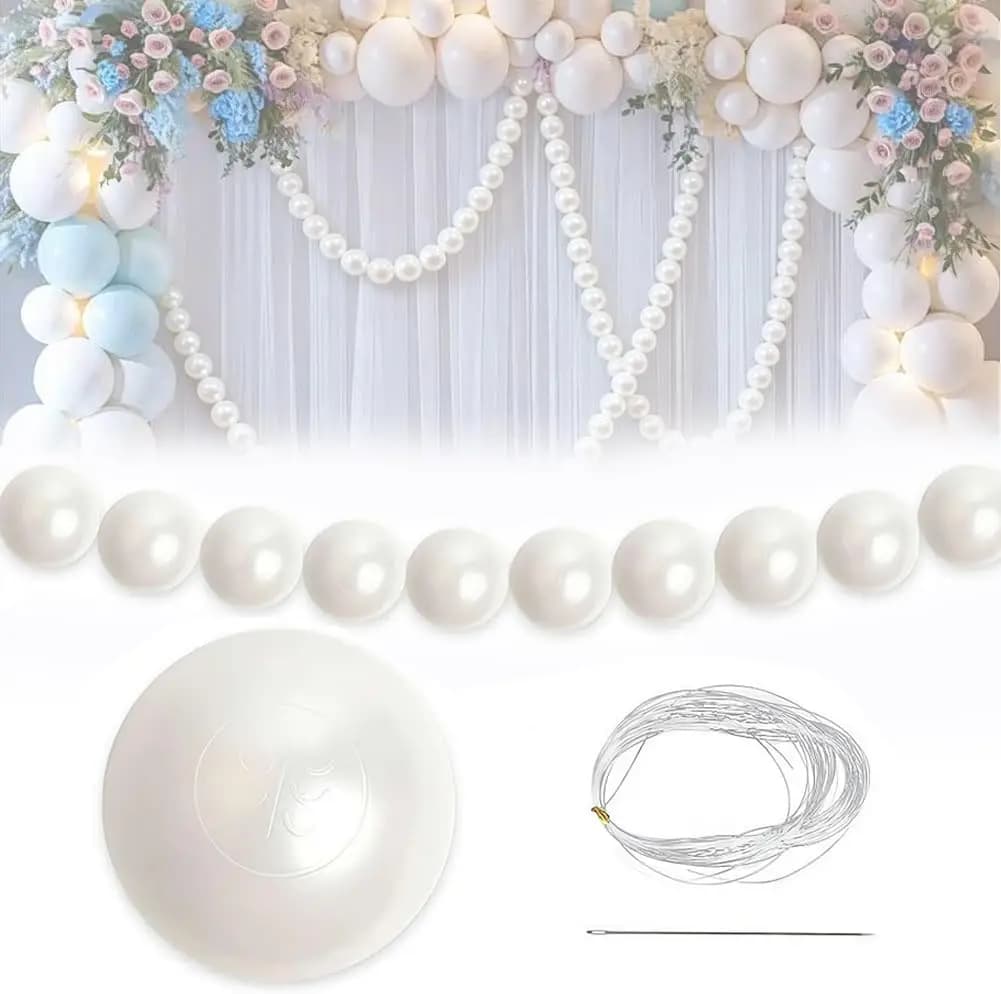Wedding Backdrop Beaded Pearl Garland With Crystals