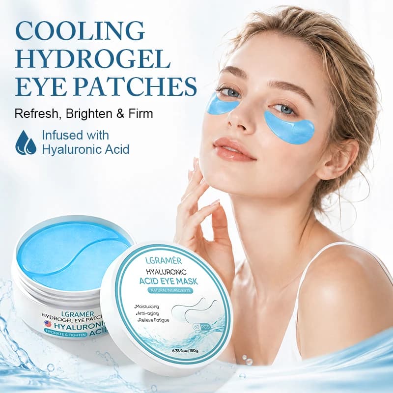 Blue Collagen Gel Eye Patches With Hyaluronic Acid