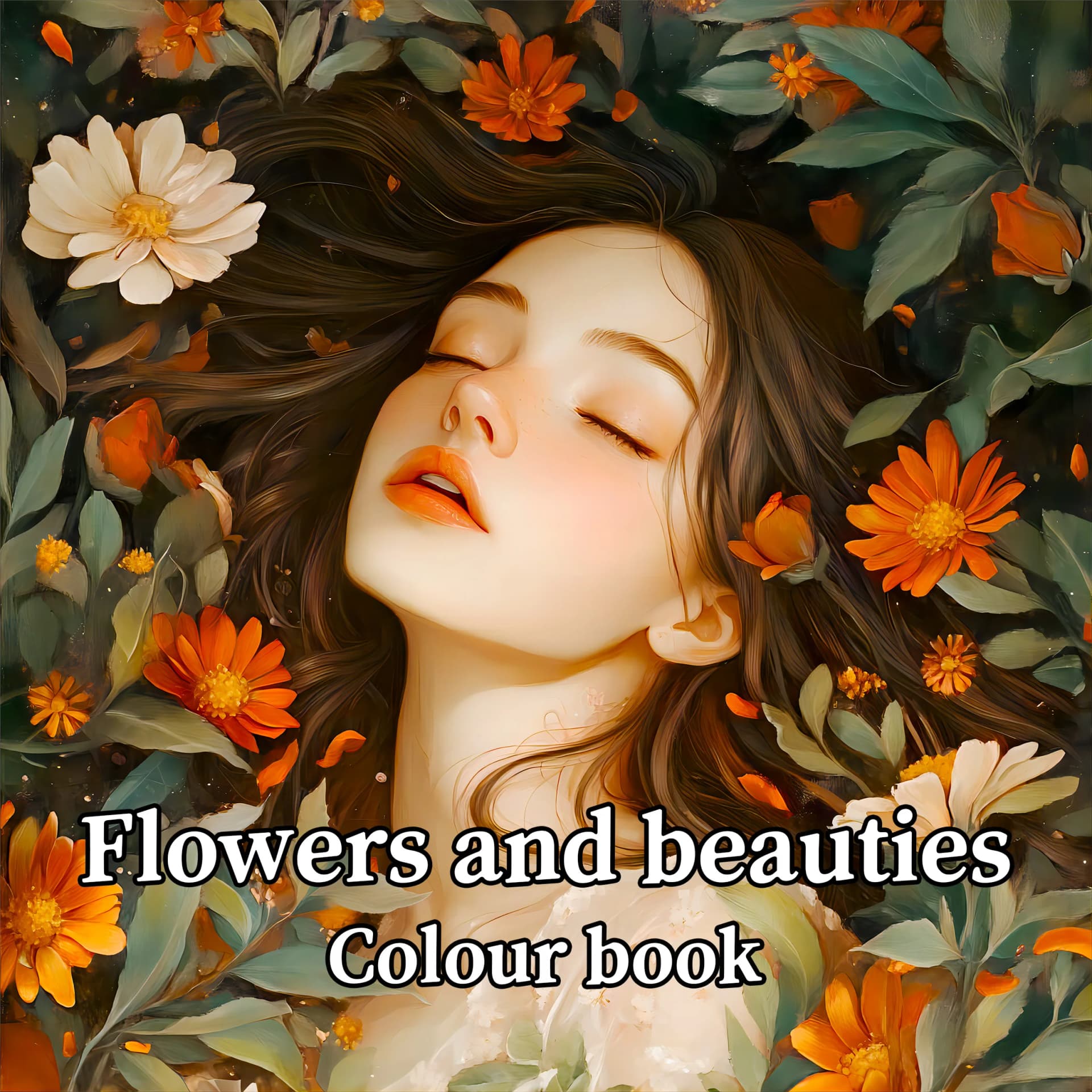 Beautiful Women Coloring Book For Makeup Practice
