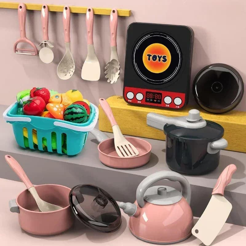 Kids Kitchen Toy Set 28 Pieces Play Accessories