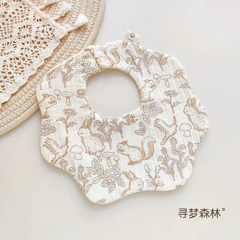 Soft Cotton Animal Print Baby Bibs