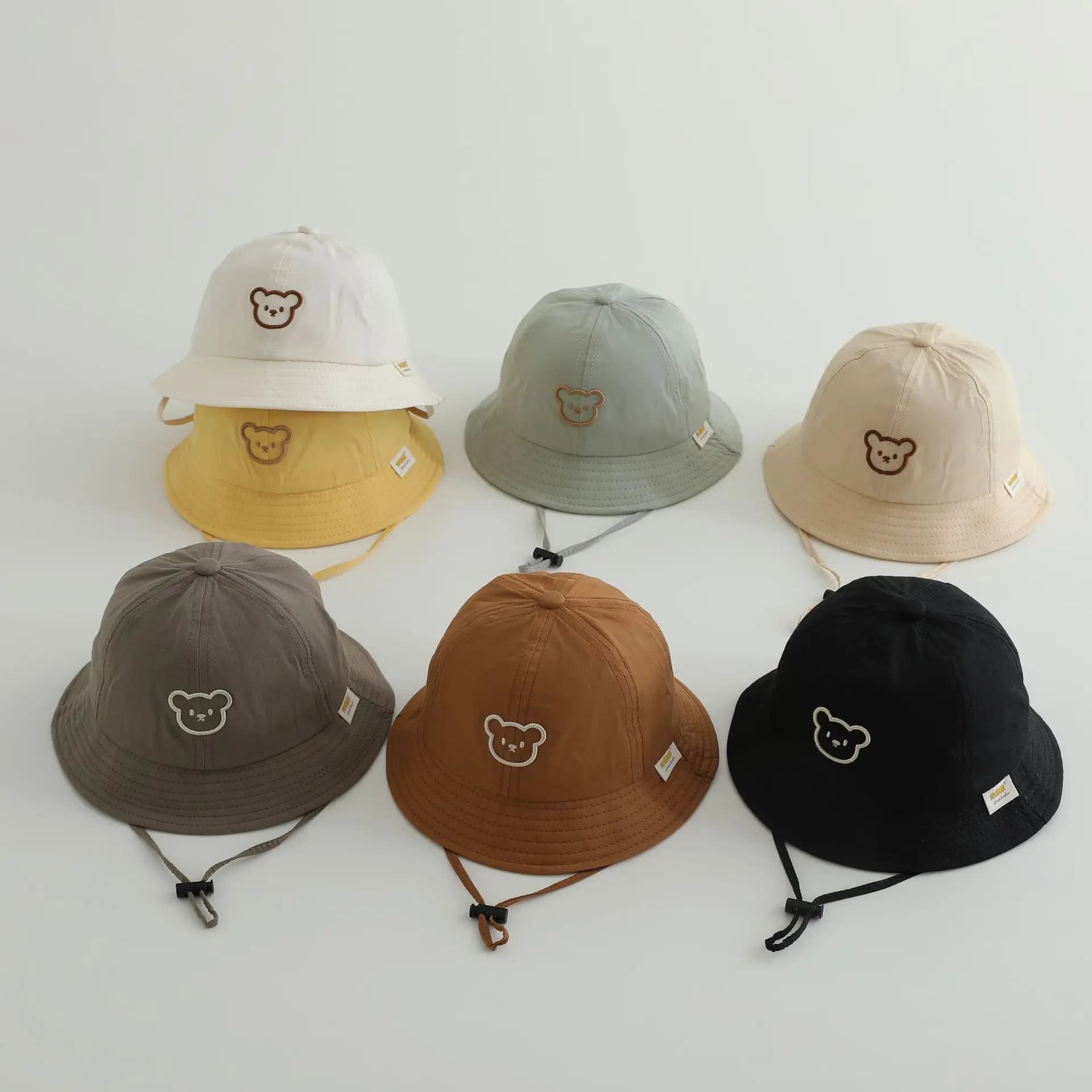 Cute Bear Baby Bucket Hat With UV Protection