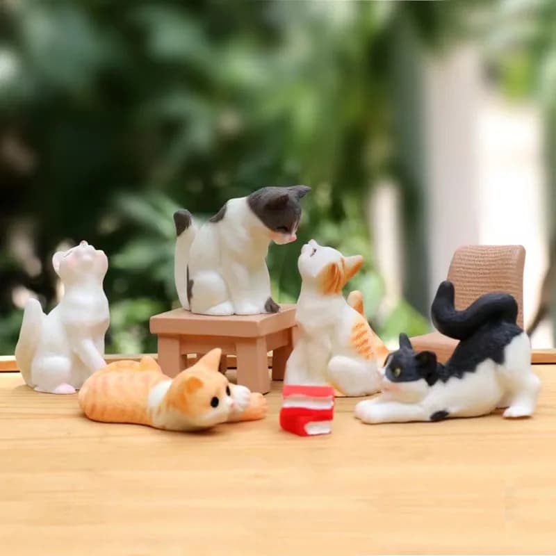 Cat Resin Figurines for Home Decor