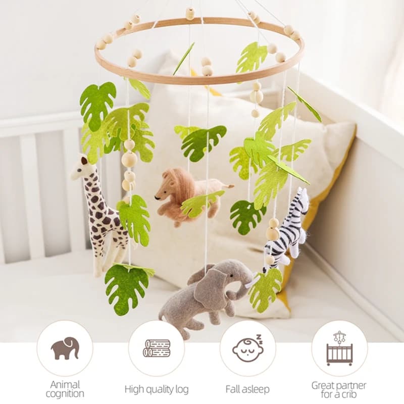 Baby Crib Mobile Felt Forest Animals