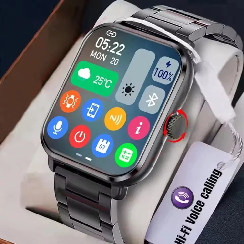 Smart Watch Men AMOLED Screen Waterproof Sports