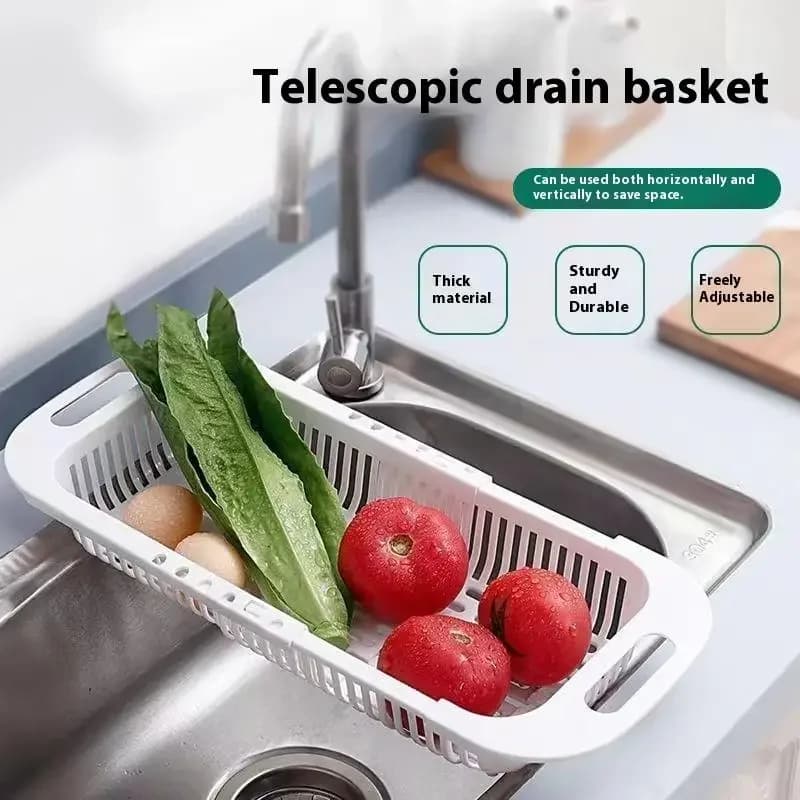 Adjustable Telescopic Kitchen Sink Organizer Rack