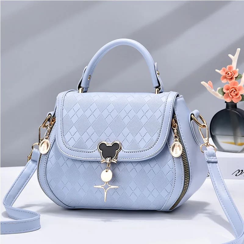 Women's Genuine Leather Bow Bucket Tote