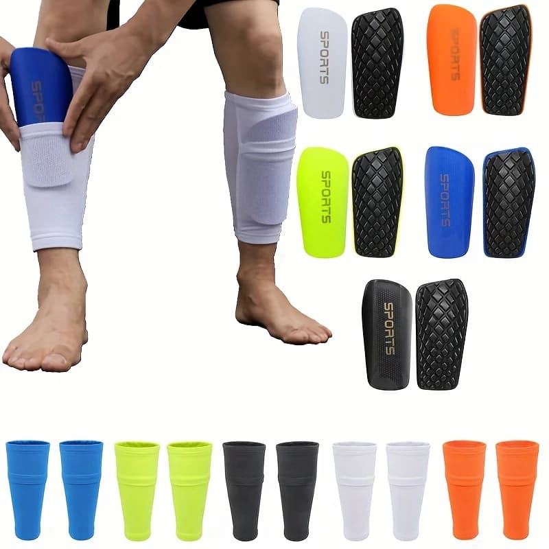 Soccer Shin Guards with Elastic Pocket Support