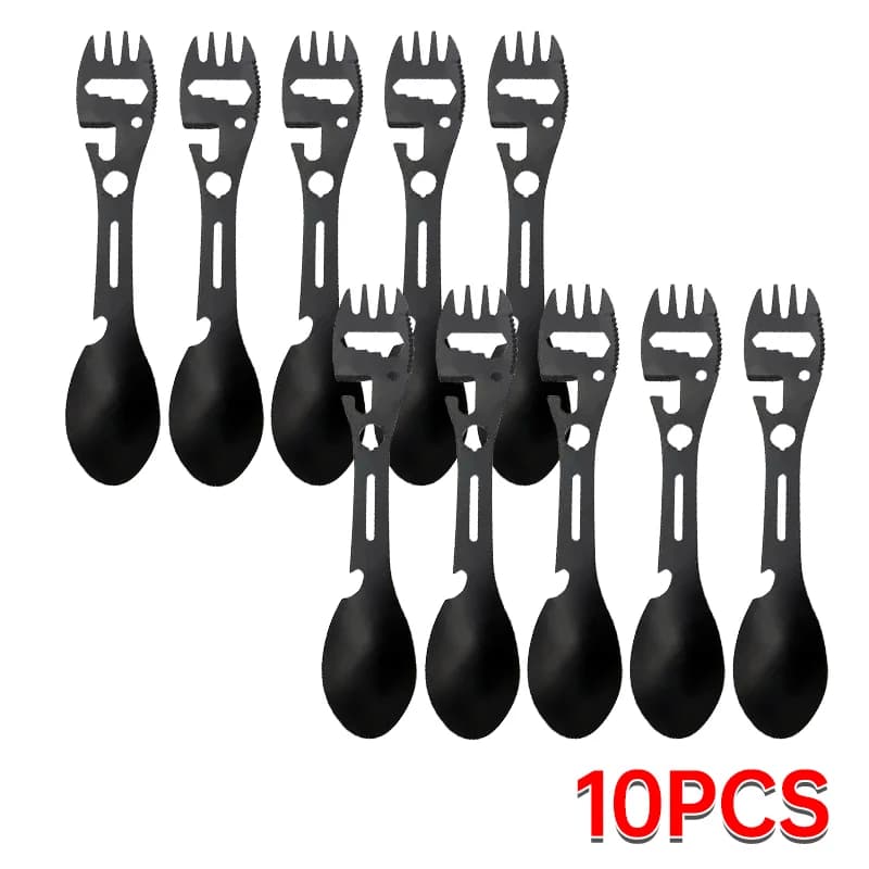 Camping Utensils Set Stainless Steel 5-In-1