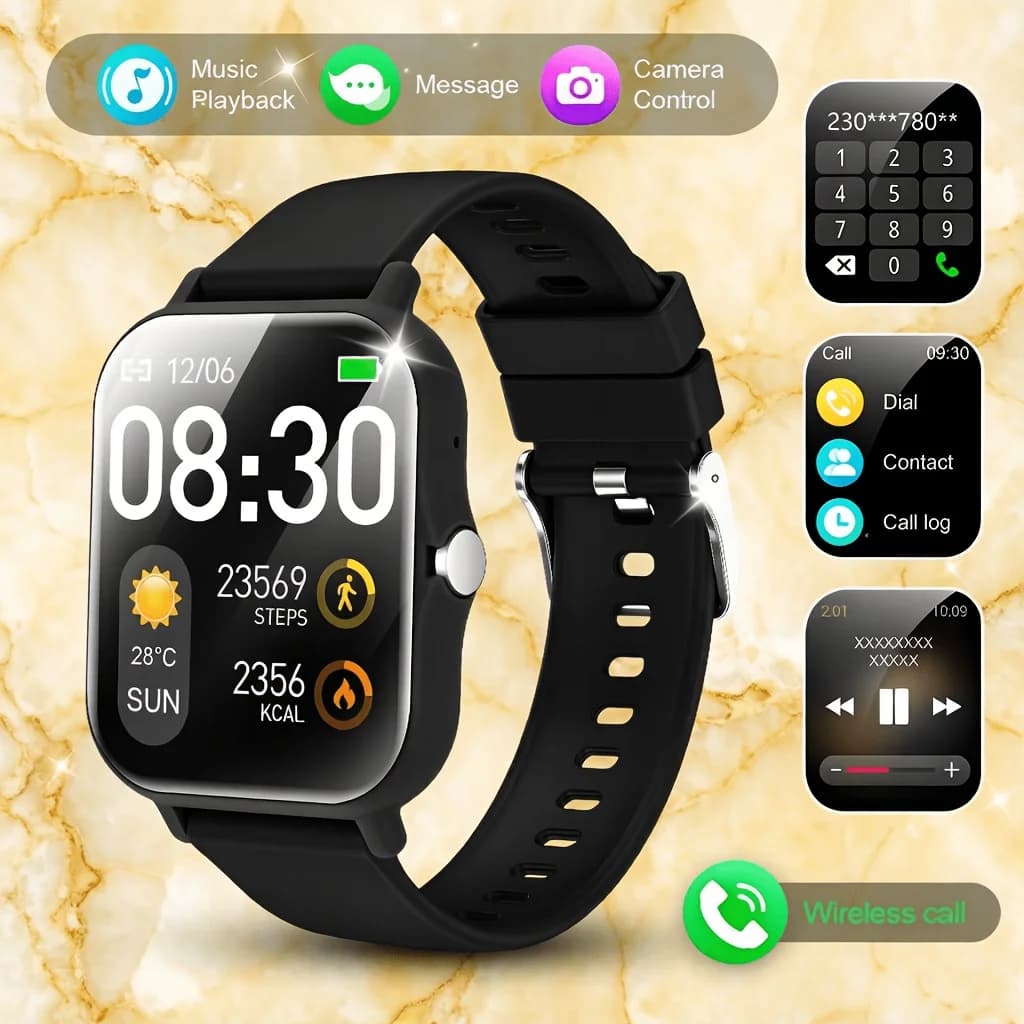 2026 New Smartwatch, Stylish And Sporty Designfor Men & Women, USB Charging, Call/Answer Calls, Halloween & Christmas Fun Gift