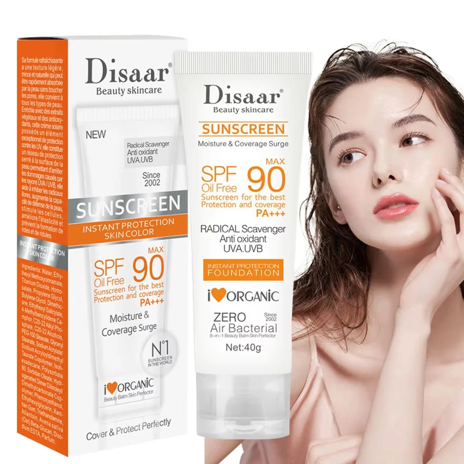 Waterproof Sunscreen SPF 90+ UV Protection Cream