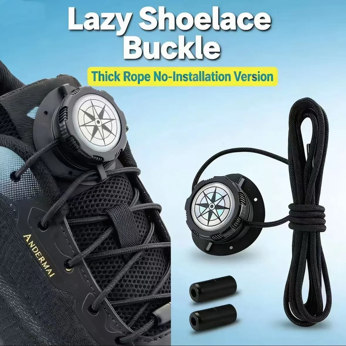 Sports Shoe Laces with Swivel Buckle