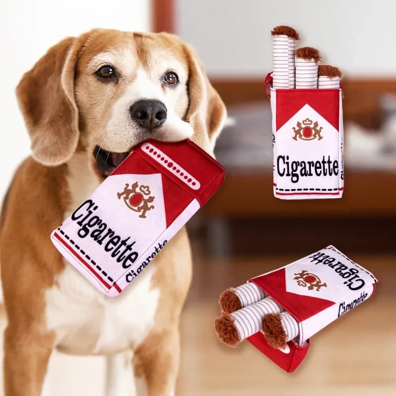 Funny Interactive Plush Cigarette Dog Toy