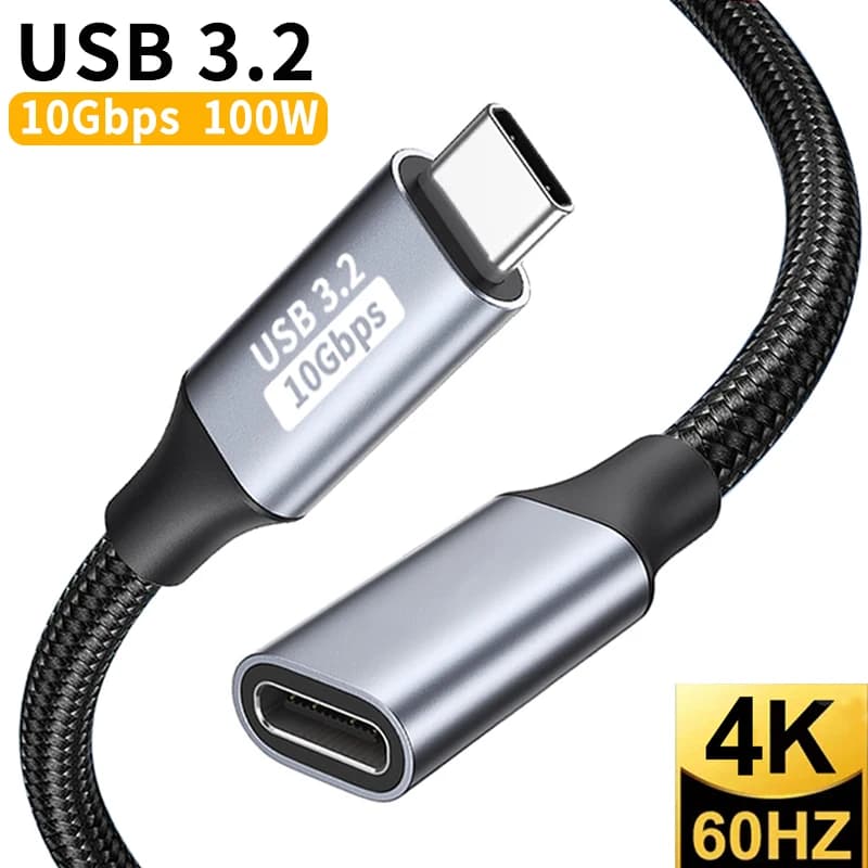 USB-C Extension Cable 100W Fast Charging