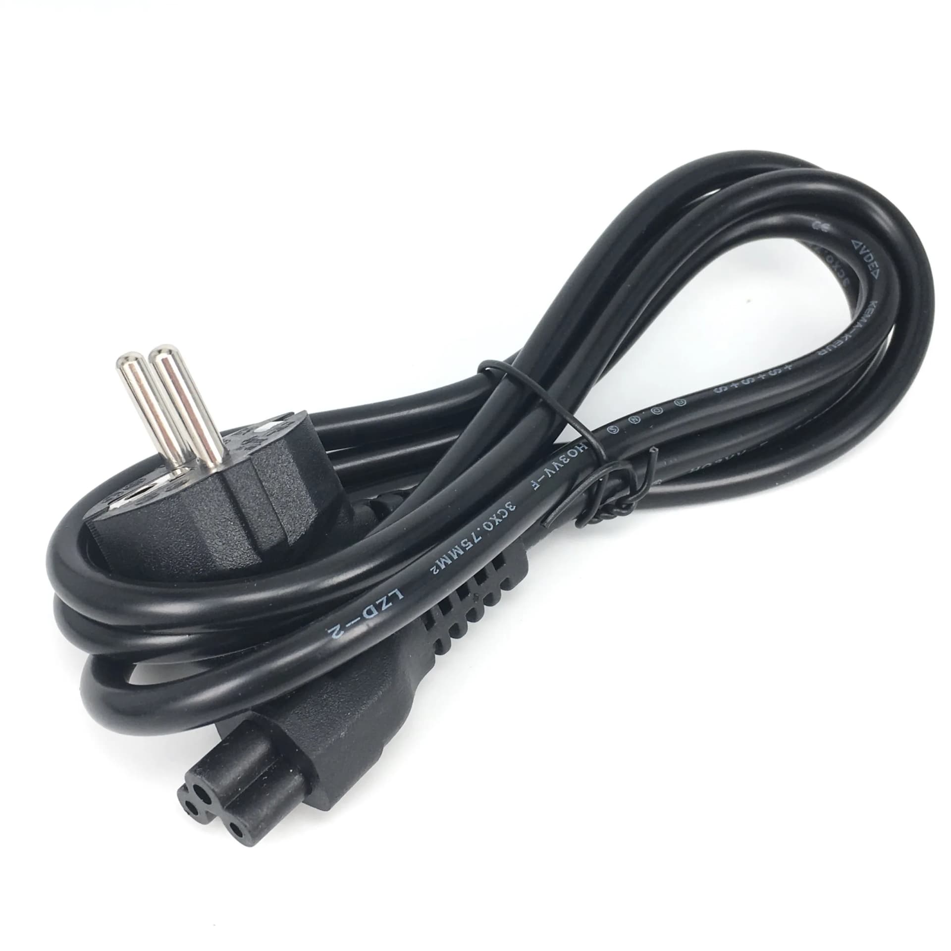 EU Euro IEC C5 Power Extension Cable 1.5m