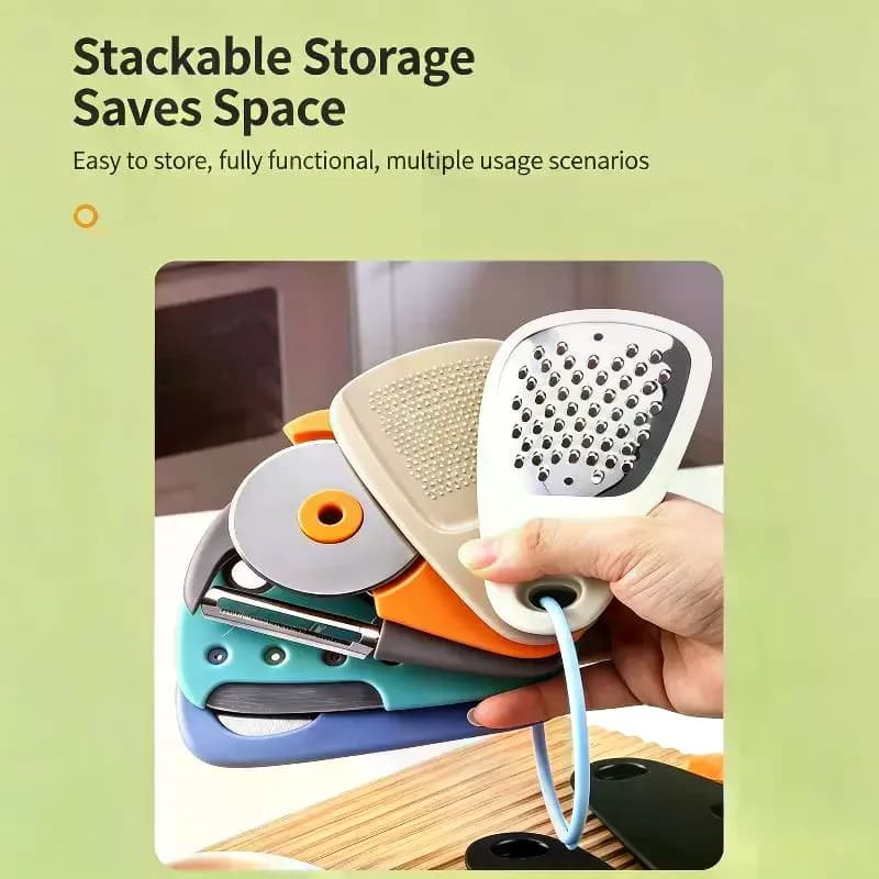 6-In-1 Multifunctional Kitchen Gadget Set: Ergonomic Handles Perfect For Home Cooking Meal Prep