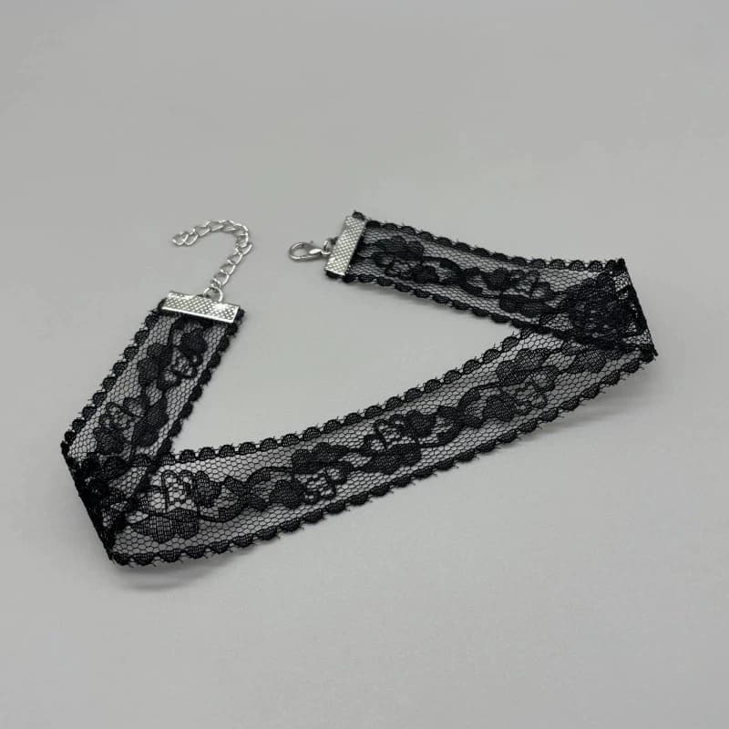 Lace Rose Flower Choker Necklace