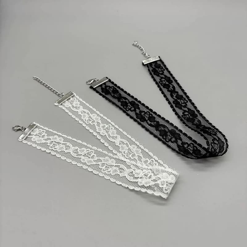 Lace Rose Flower Choker Necklace