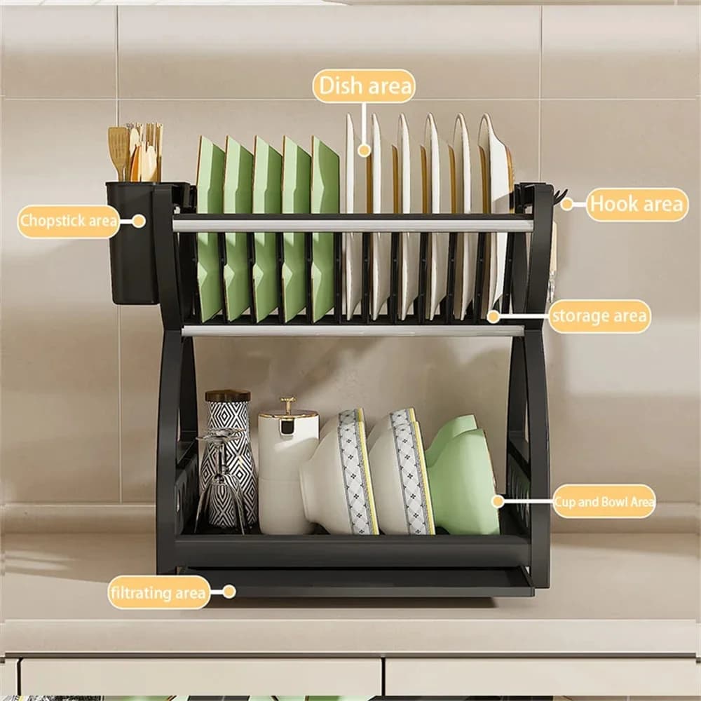 Kitchen Storage Rack for Bowls and Dishes