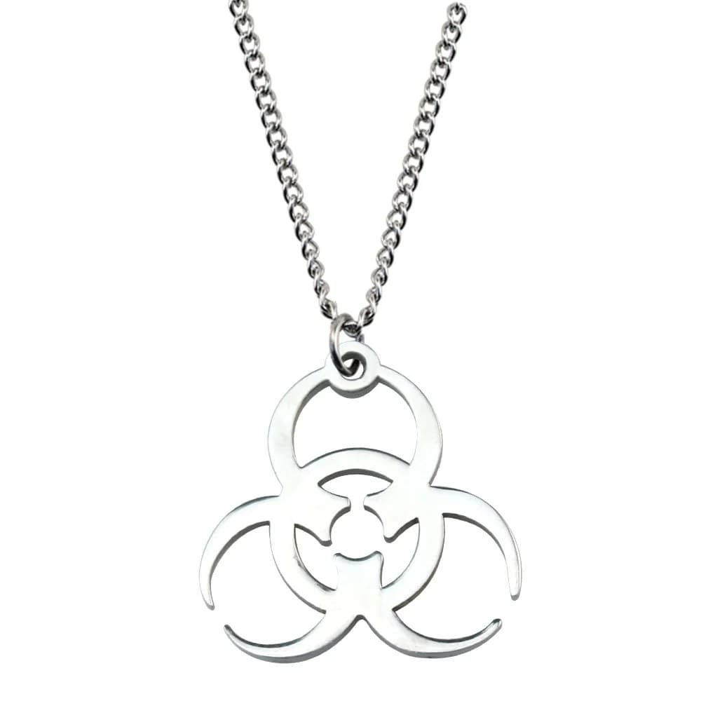 Necklace Trendy Men And Women INS Street Punk Hip-Hop JewelryNew Stainless Steel Biochemical Logo Pendant
