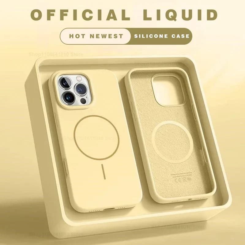 Magnetic Silicone Phone Case For iPhone