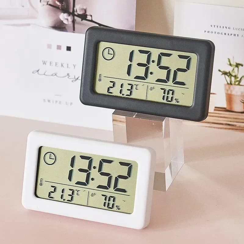 Digital Wall Clock Thermometer Hygrometer Display